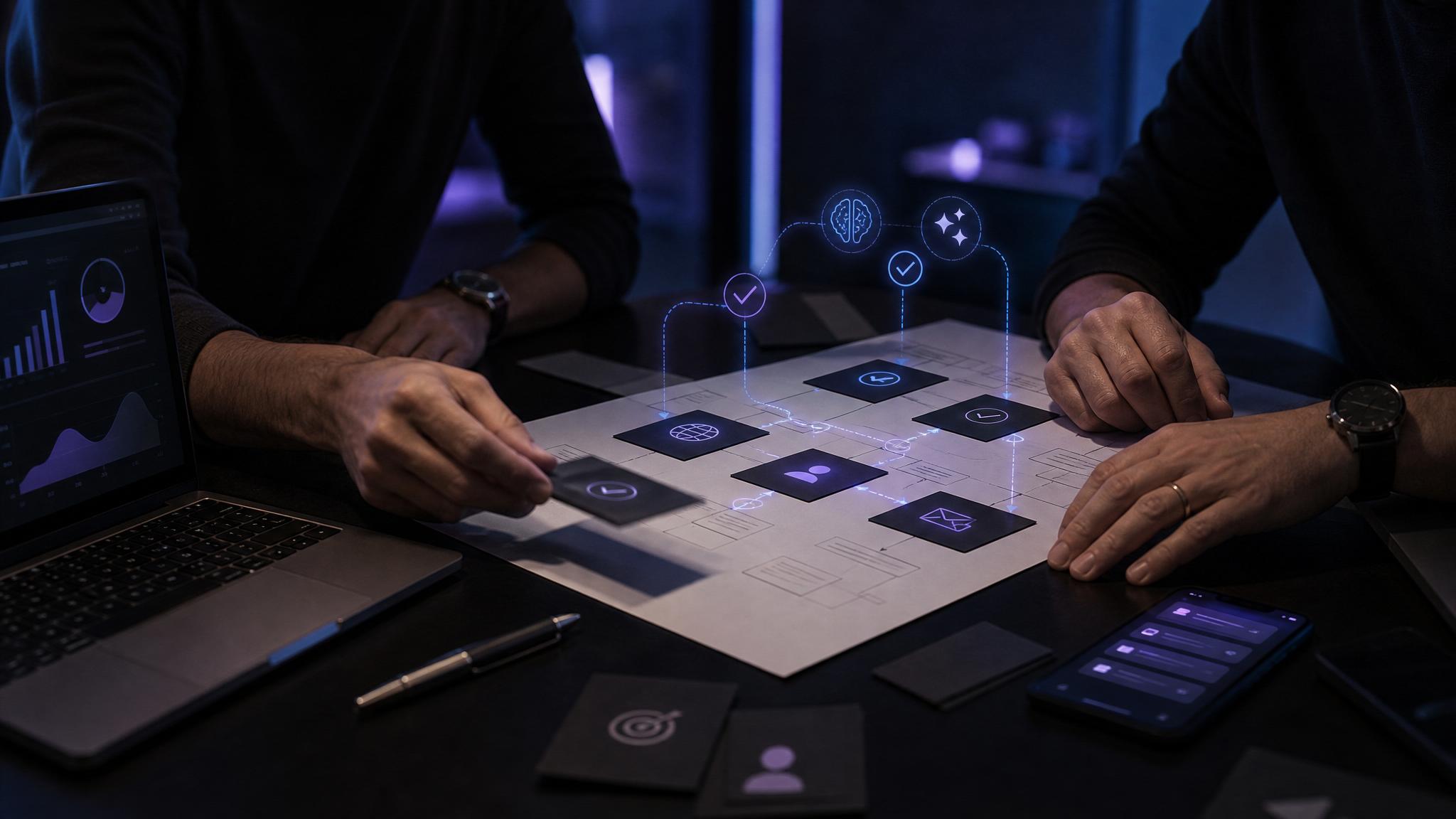 Operação de marketing estruturada com análise de processos e automações