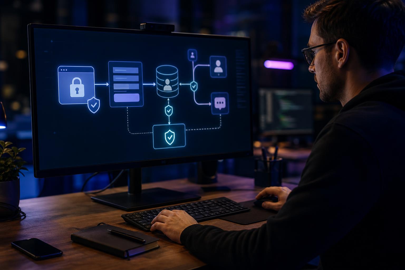 Fluxo de automação conectado a site seguro, formulários e CRM