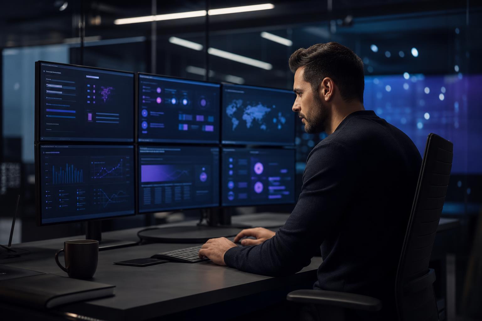 Monitoramento editorial de web app com alertas e status de automações