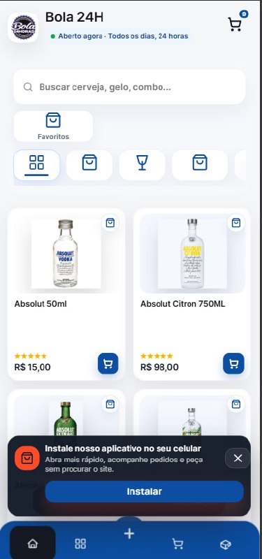 Bola Distribuidora — Delivery e app PWA mobile