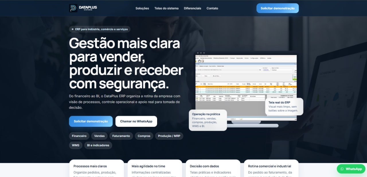 DataPlus Sistemas — Landing page ERP desktop