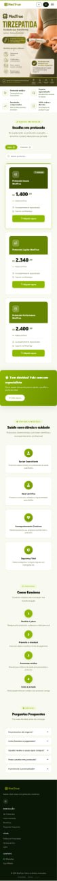 MedTrue — Landing page Tirzepatida mobile