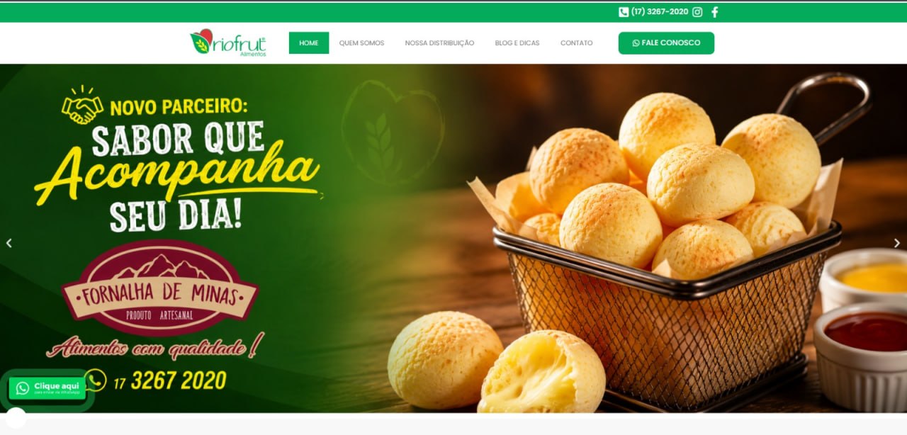 Riofrut Alimentos — Site institucional comercial desktop